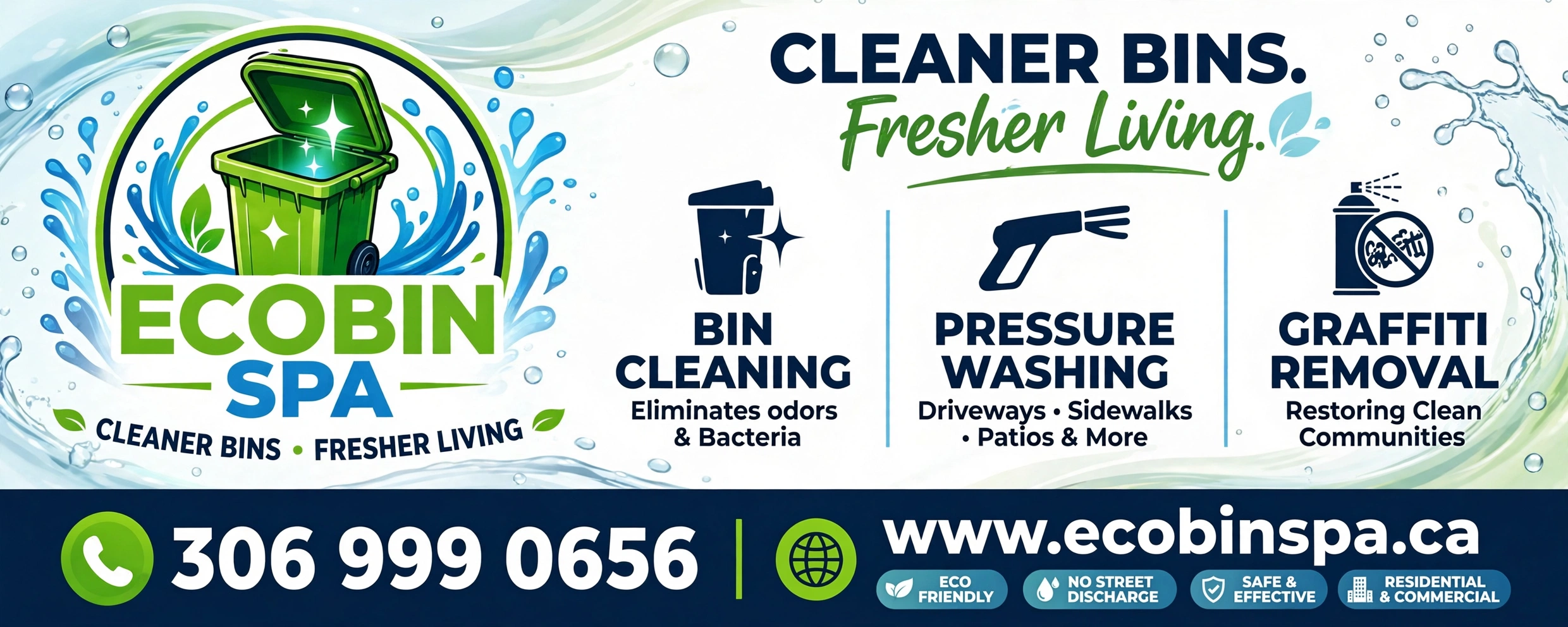 Eco Bin Spa mobile cleaning service branding